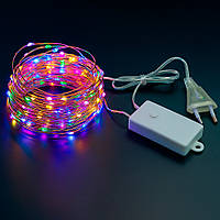 Гірлянда Роса від мережі, 20м, 200LED, Різнокольоровий  / Новорічна гірлянда / Світлодіодна гірлянда електрична