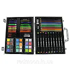 Дитячий набір для малювання в металевому кейсі, 50 предметів / Набір для творчості / Художній набір, фото 3