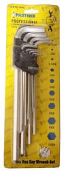 Набір ключів Г-образних екстра довгих 6 гр PARTNER 509XL 9пр.