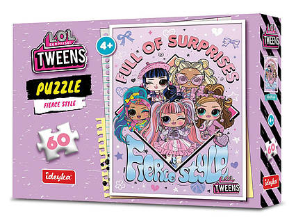 Яскраві та стильні дитячі пазли з популярними ляльками 60 елементів, в кор. 23*18*4см, ТМ Ідейка, Україна