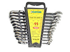 Набір ключів трещоточных з шарніром PARTNER PA3011FM 11пр.