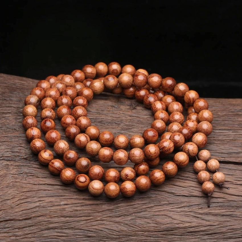 Чотки - браслет з бірманського падаука 108 намистин 8 мм, фото 1