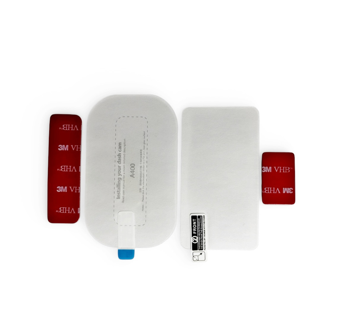 Комплект статична плівка + 3M скотч для відеореєстратора Xiaomi 70mai A400 + задня камера RC11 / RC12 + серветки, фото 1