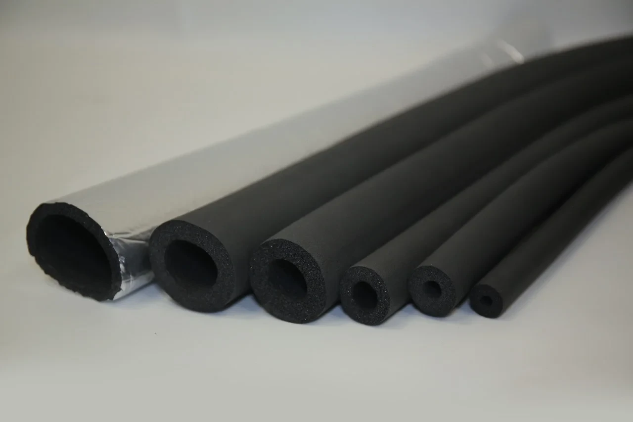 Каучукова теплоізоляція для труб з внутр. Ø 89 мм та товщиною ізоляції 13 мм з металевим покриттям