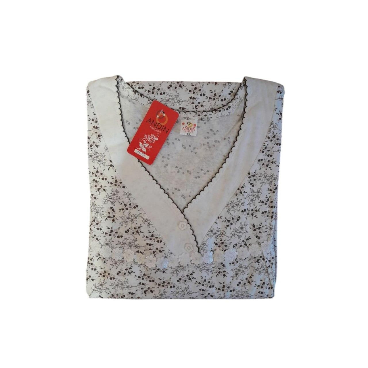 Нічні сорочки жіночі 100% бавовна Samo з коротким рукавом розмір 56-58, фото 1