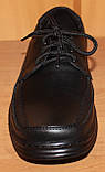 Чоловічі шкіряні туфлі чорні на шнурках шкіряні від виробника модель АМТ111, фото 5