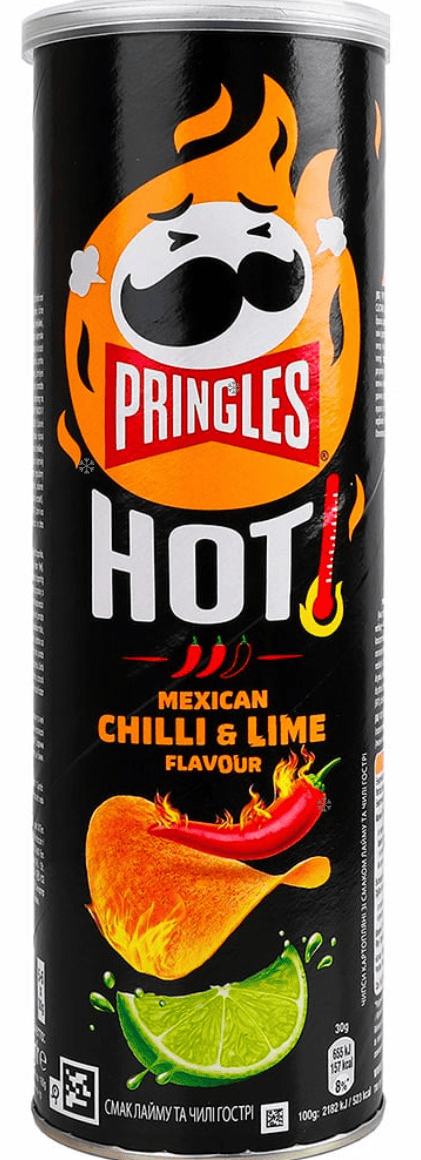 Чіпси Pringles HOT Mexican Chilli Lime Flavour 160г, фото 1