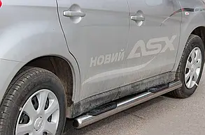 Бічні труби BB002 (2 шт., нерж.) для Mitsubishi Eclipse Cross 2017- рр