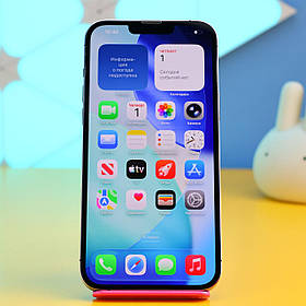 Смартфон Apple iPhone 13 Pro Max 256GB Graphite (MLLA3) Б/У Экран: Отличное состояние , одна неглубокая царапина , без засветов и