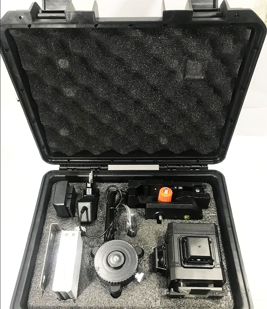 Лазерний нівелір CUBIC 3D, 50м, магнітний тримач, пульт нівелір водонепроникний для розмітки поверхонь, фото 1