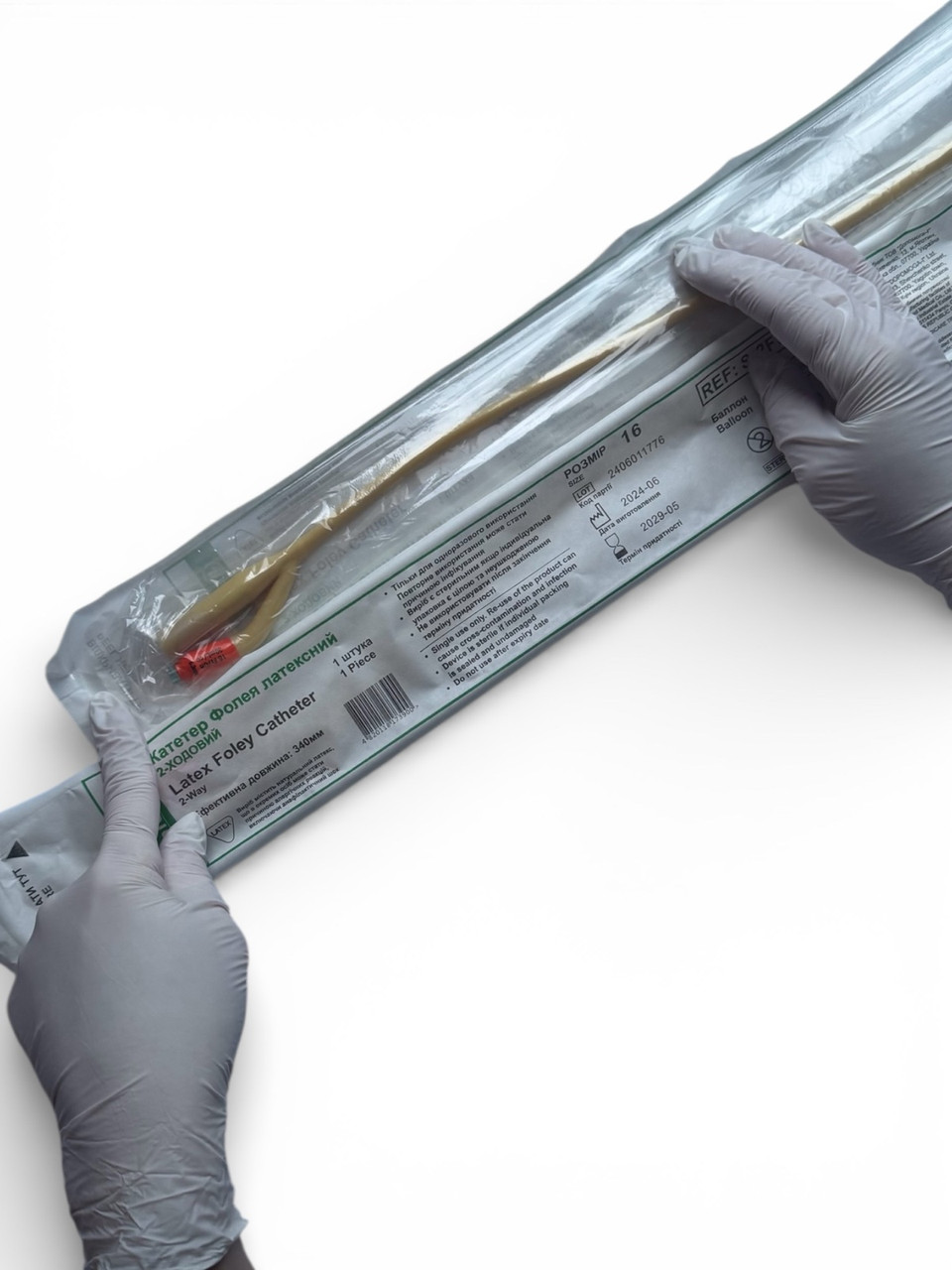 Катетер Фолея “MEDICARE” 2-ходовий, латексні р.16