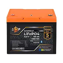 Акумулятор Logicpower LP LiFePO4 12,8V - 100 Ah (1280Wh) (BMS 100A/50А) пластик Smart BT, фото 2