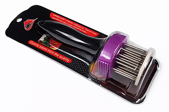 Ручний тендерайзер для м’яса з нержавіючої сталі 24 голки | Розм’якшувач м’яса для соковитого приготування | Прес для м’яса без сп