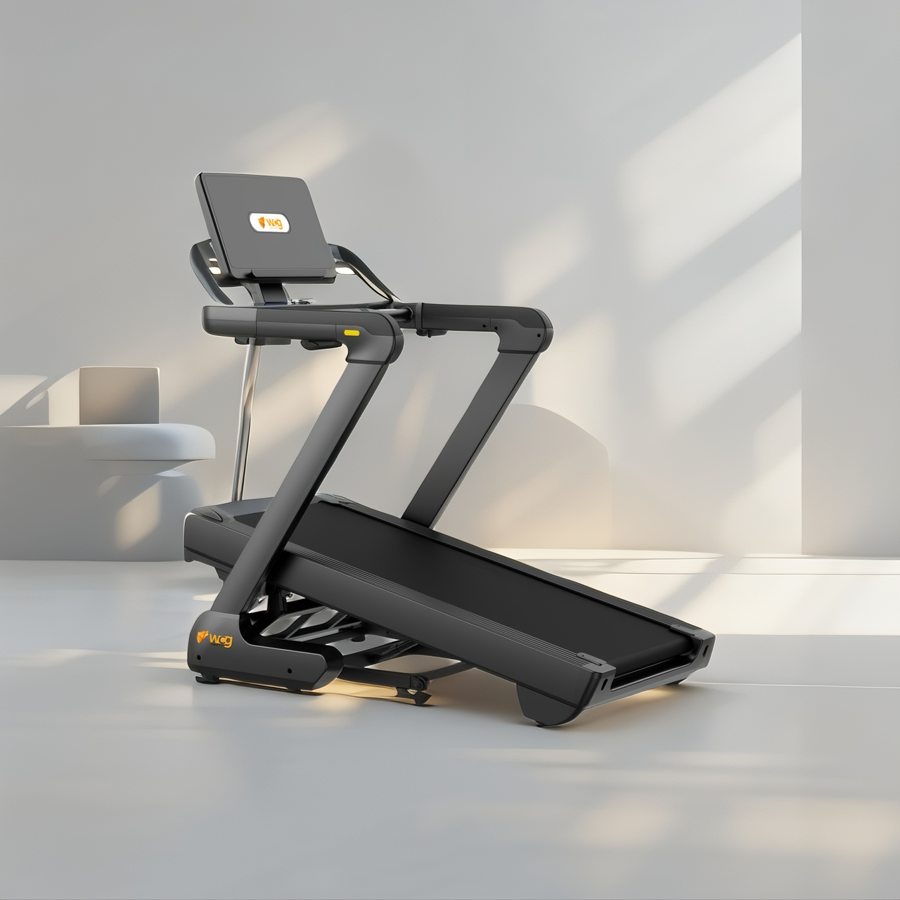 Бігова доріжка електрична домашня WCG-HS615S з екраном та безщітковим двигуном для бігу вдома із кутом нахилу 0-25 рівнів