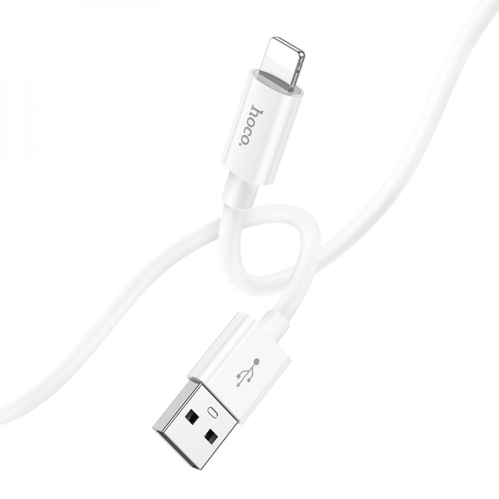 USB Кабель Hoco X87 Silicone Cable 2.4 A Lightning White, 1 м
