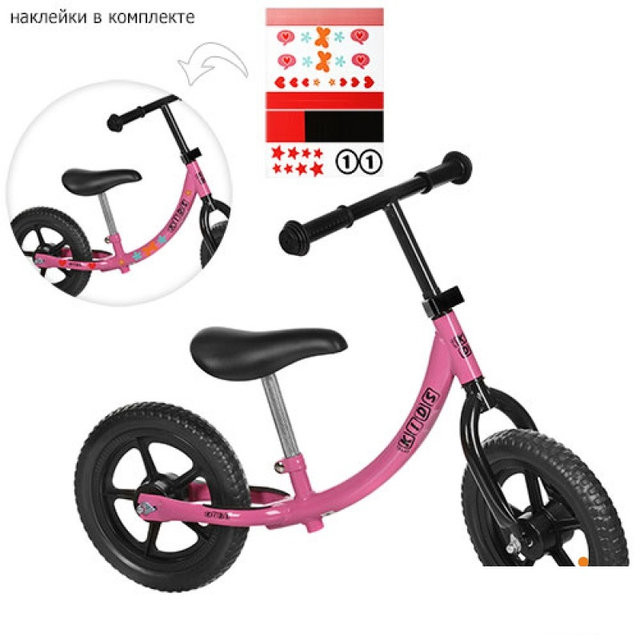 Дитячий Беговел M 3437 Profi Kids, рожевий