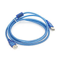 Кабель USB 2.0 RITAR AM/AM, 1.8m, прозрачный синий dutyfree