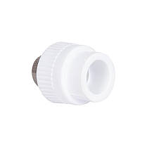 Муфта PPR Blue Ocean "Білий" 25х3/4" НР, фото 3