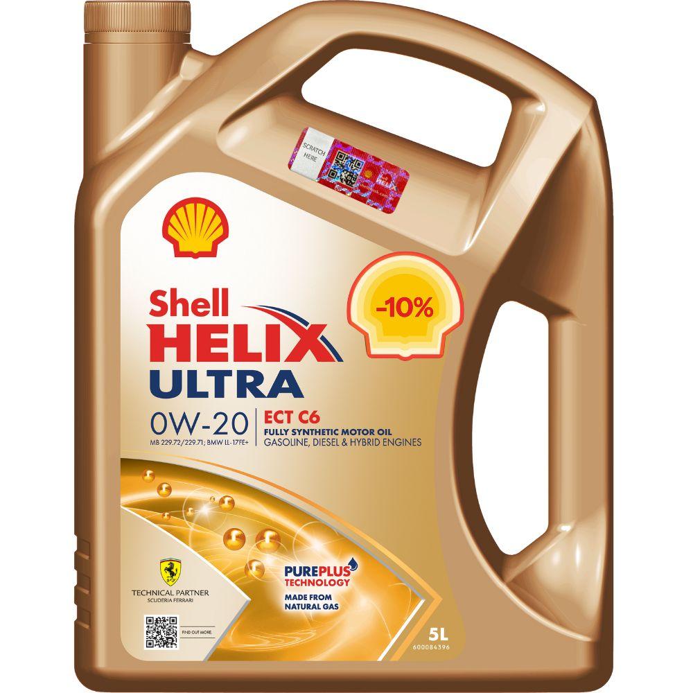 Моторна олива Shell Helix Ultra ECT C6 0W-20, 5л, фото 1