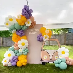 Арка гірлянда з куль "Ромашкова весна"