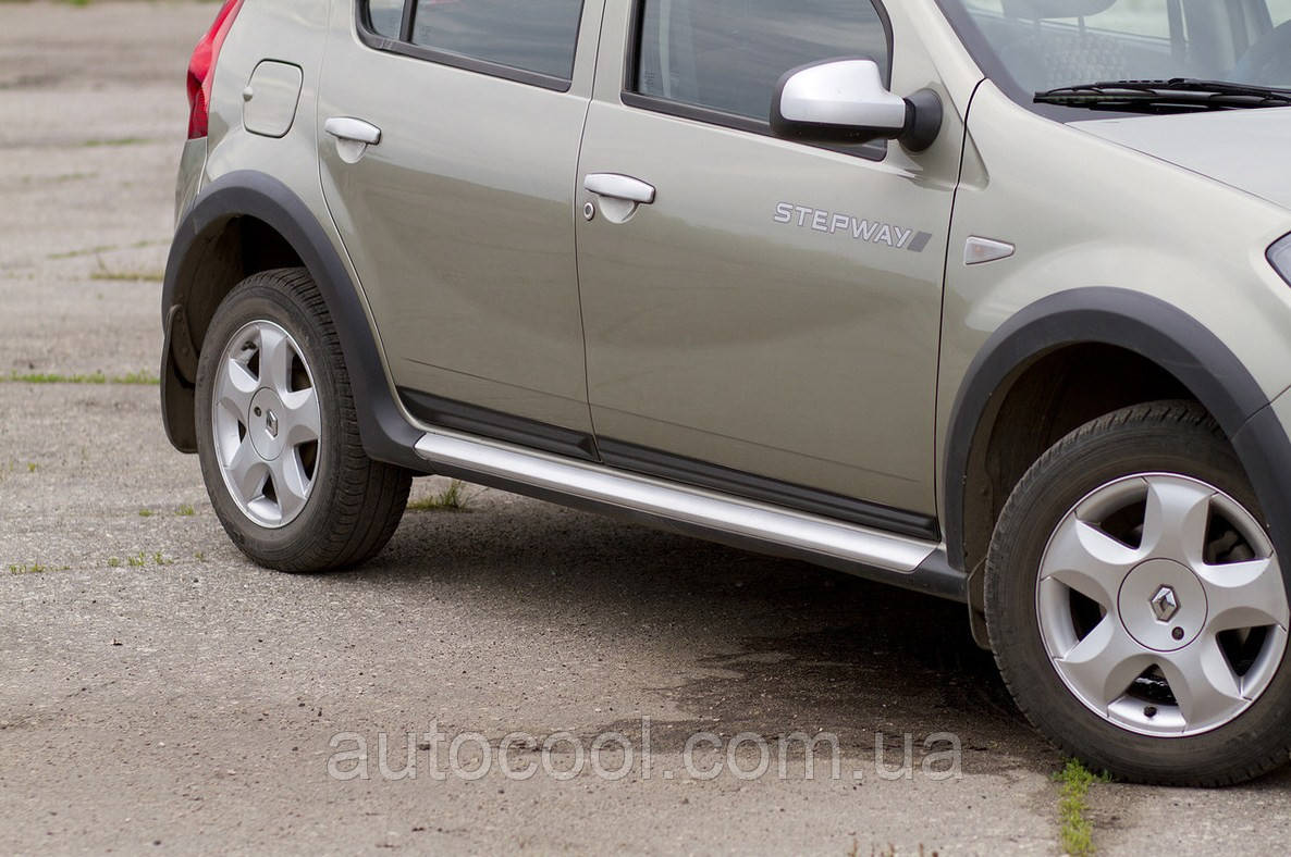 Молдинги на двері вузькі Renault Sandero Stepway 2009-2013 р. в. Рено Сандеро, фото 1