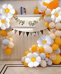 Арка гірлянда з куль "Ромашкова" до дня народження