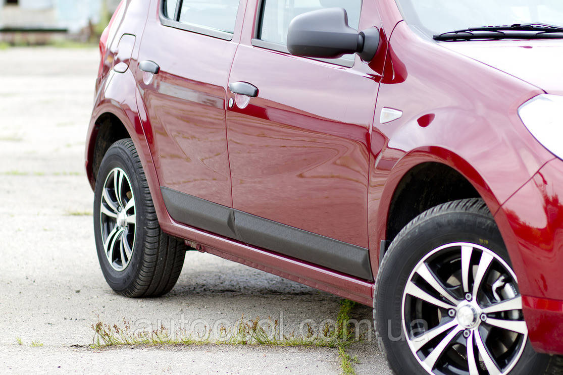 Молдинги на двері широкі Renault Sandero Stepway 2009-2013 р. в. Рено Сандеро, фото 1