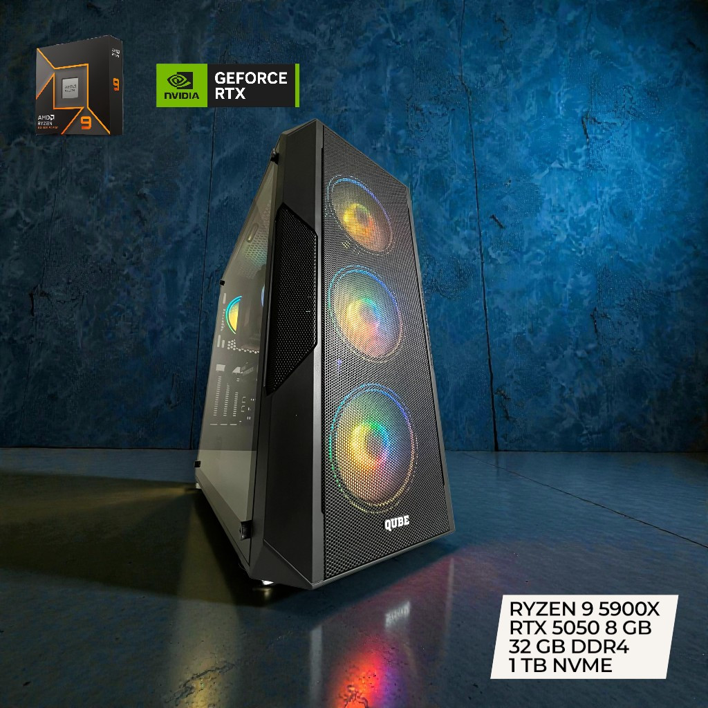 Ігровий ПК AMD Ryzen 9 5900X / NVIDIA RTX 5050 / 32 GB DDR4 / 1 TB SSD M2 NVME / ASUS PRIME AMD 570P, фото 1