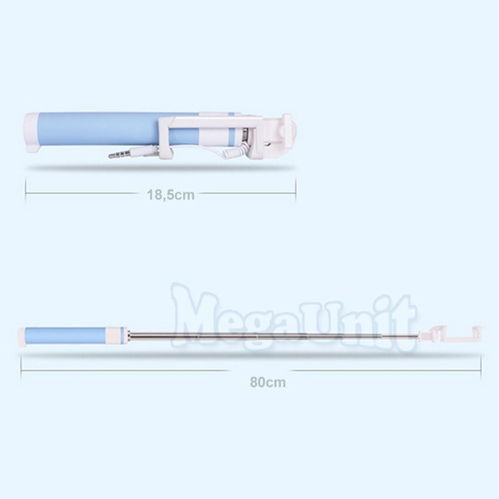 Монопод для селфи с кнопкой, провод. Для iPhone и Android. RDX-210 Band - фото 4 - id-p493389496