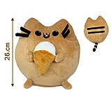 М'яка іграшка кіт Пушин з морозивом круглий плюшевий котик 26 см для дітей і дорослих Dreamtoys, фото 2