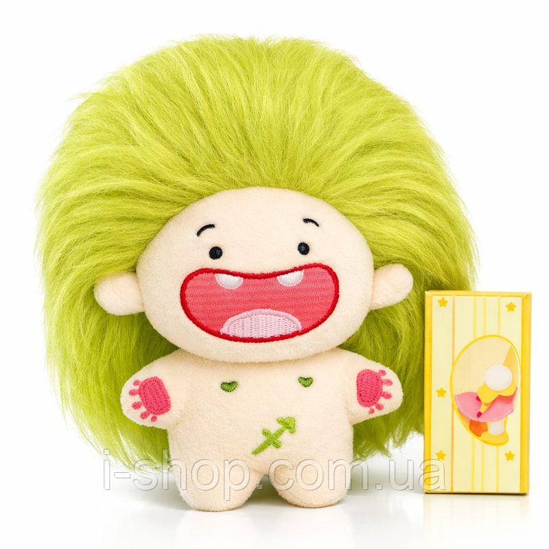 М’яка лялька Стрілець знак зодіаку із зеленим волоссям 10 см оригінальний подарунок для дітей, фото 1