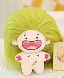 М’яка лялька Стрілець знак зодіаку із зеленим волоссям 10 см оригінальний подарунок для дітей, фото 3