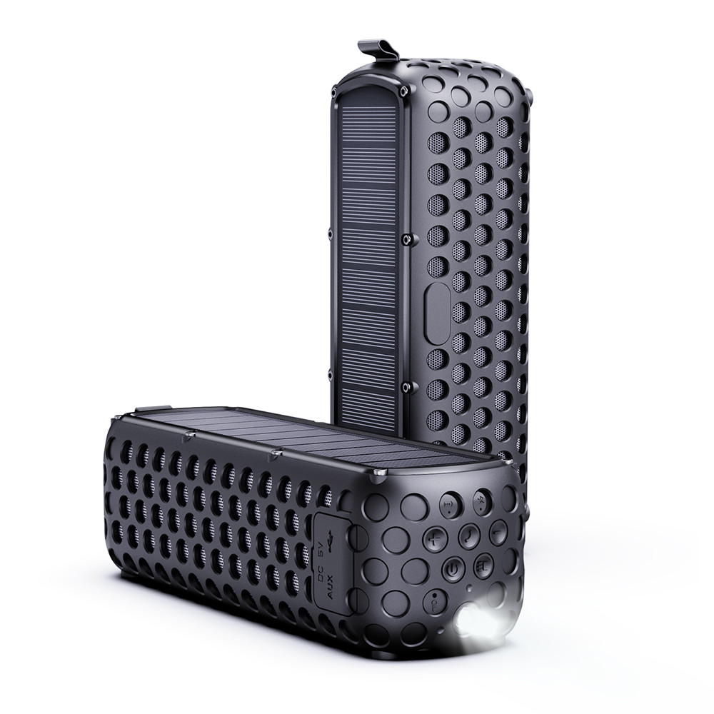 Портативна Bluetooth колонка ES-T60 10W з сонячною зарядкою та ліхтарем.