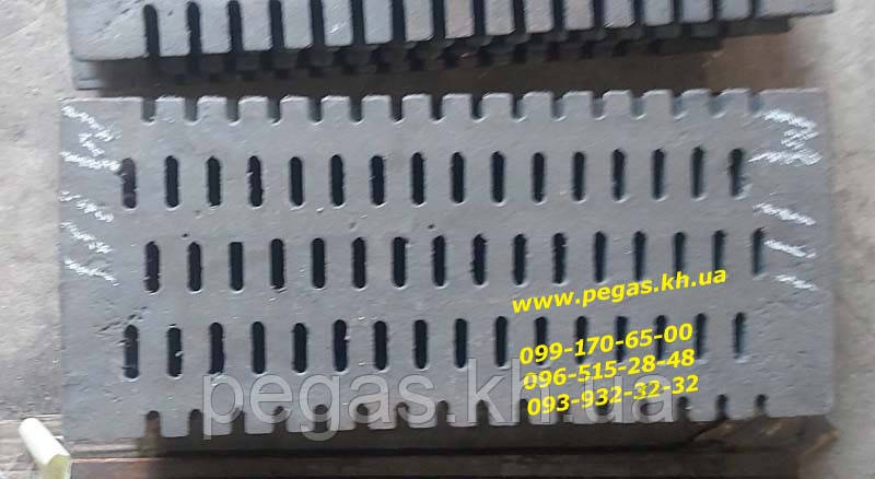 Колосник чавунний рушта посилений 608х270 решітка, котли, печі, мангал, барбекю, груби, фото 1