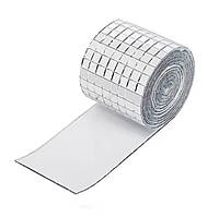 Самоклеюча дзеркальна мозаїка в рулоні 4×100 см "Срібло"  декоративні акрилові дзеркальні наклейки для стін, меблів, предметів