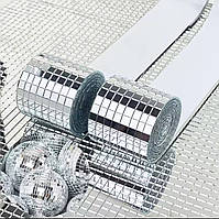 Самоклеюча дзеркальна мозаїка в рулоні 4×100 см,  декоративні акрилові дзеркальні наклейки для стін, меблів, предметів