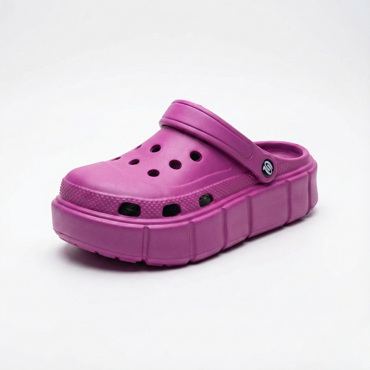 Сабо жіночі крокси на платформі фіолетові Progress, Літні шльопанці на високій підошві (розміри 36-41), фото 1
