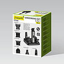 Набір бездротовий тример 6 в 1 Maestro MR-661, 800 мА·год, акумуляторний портативний тример, для стриження волосся вусів бороди, фото 6