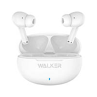 Навушники Bluetooth Walker WTS-60 ENC, бездротові TWS мікрофоном та шумоподавленням, до 16 год роботи, білий колір