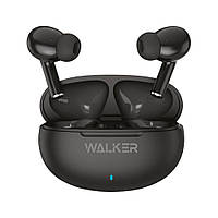 Навушники Bluetooth Walker WTS-60 ENC, бездротові TWS мікрофоном та шумоподавленням, до 16 год роботи, чорний колір