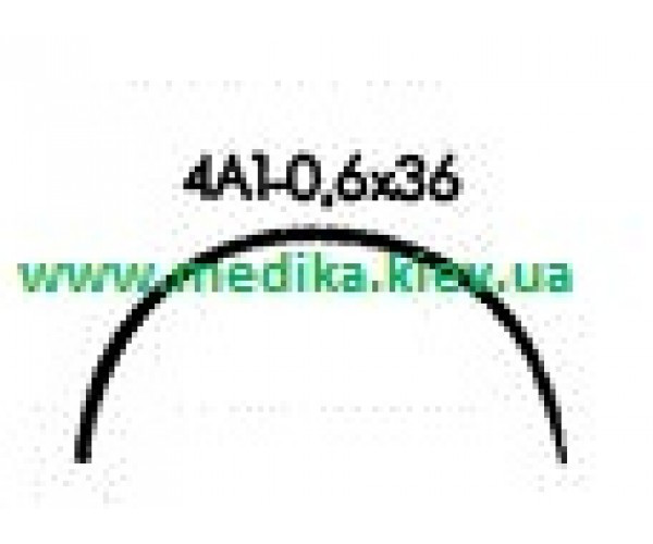 4А1 0,6 х 36 Голка хірургічна вигнута 4/8 обводу., фото 1