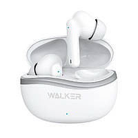 Навушники Bluetooth Walker WTS-37, бездротові TWS з мікрофоном, білий колір