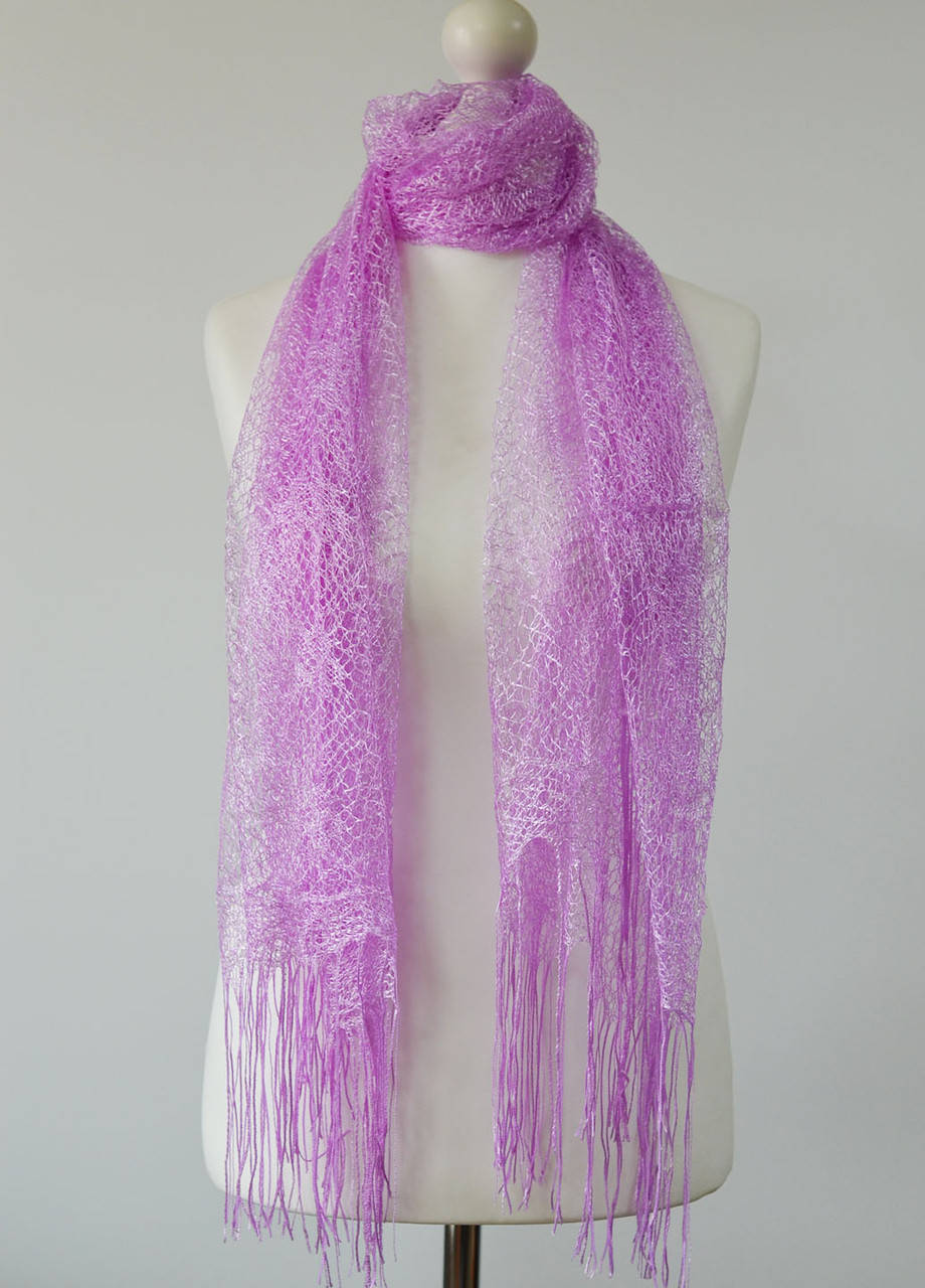 

Шарф ажурный Паутинка (сиреневый), Разные цвета