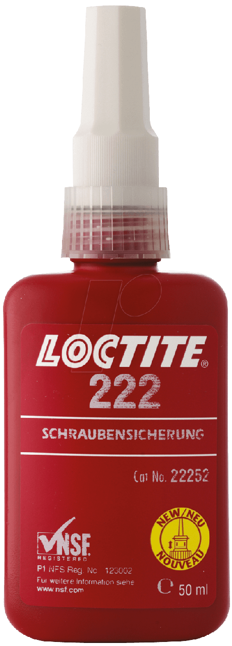 

Фиксатор резьбы Loctite 222 (50ml) Анаэробные фиксаторы резьбы