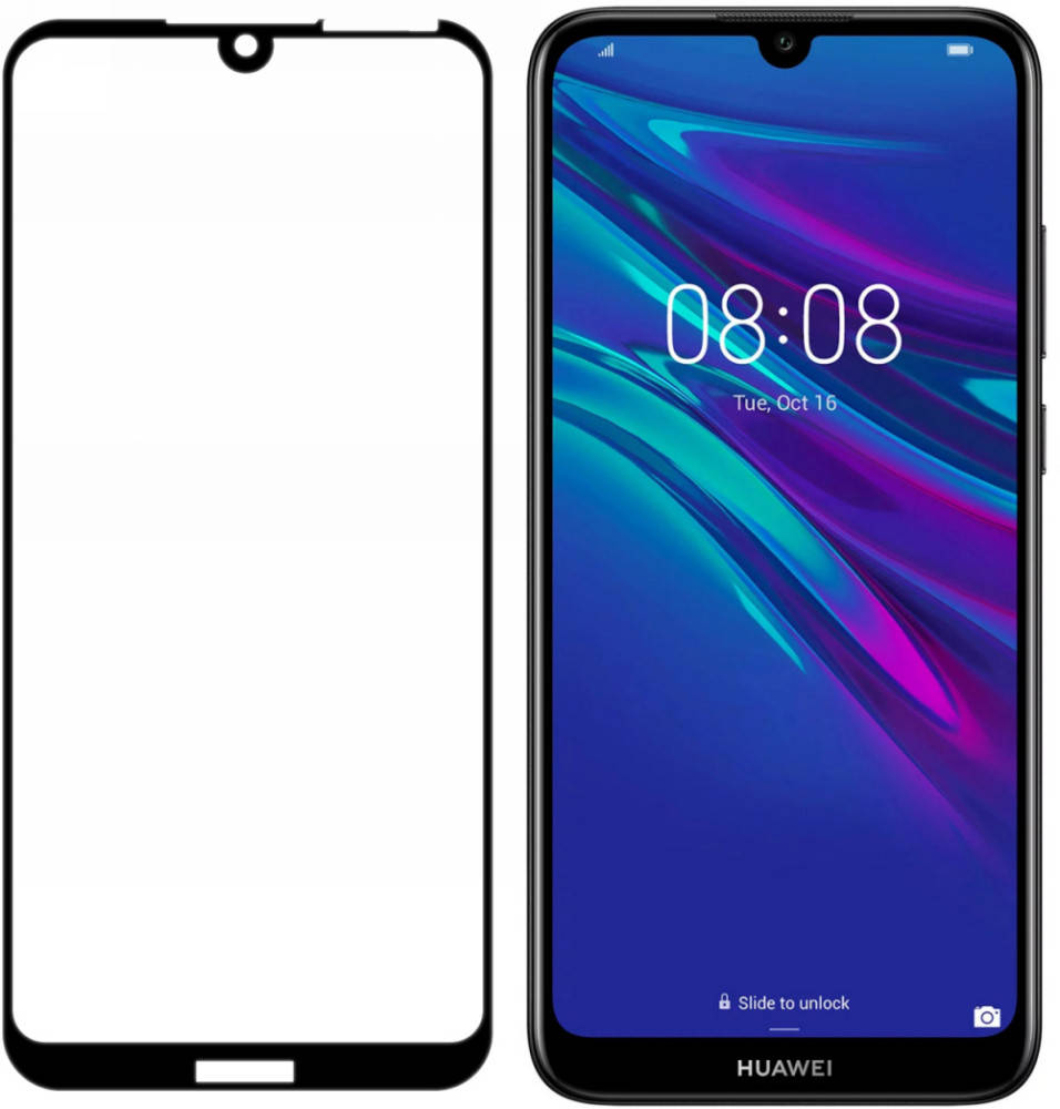 

5D стекло Huawei Y6 2019 (Защитное Full Glue) Черный