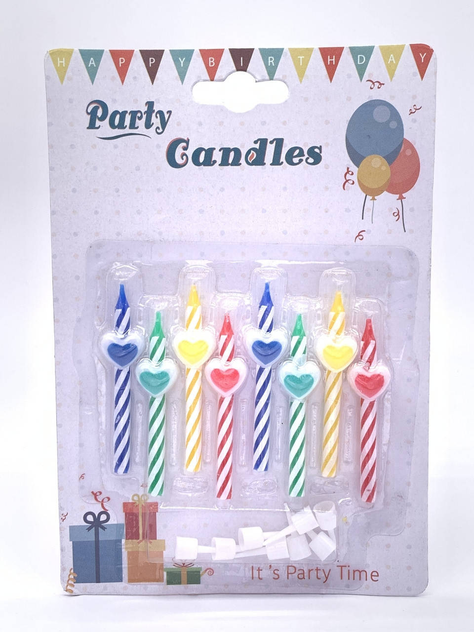 

Свечи в торт фигурные "Сердечки" (8шт.)