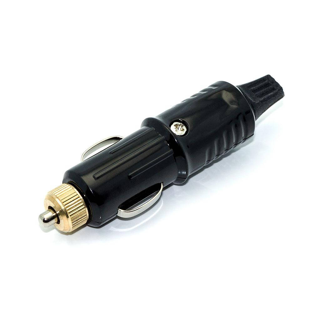 

Разъём авто, штекер прикуривателя, с предохранителем 15А, на кабель, черный