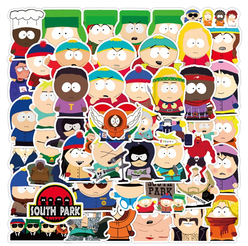 

Набор наклеек South Park - 50 шт |Южный парк- Водостойкие стикеры для оклеивания