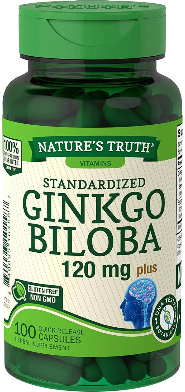 

Гинкго Билоба Nature's Truth Ginkgo Biloba 120 mg 100 caps USA