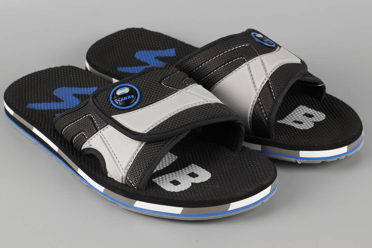 

Шлепанцы мужские на липучке Sahab SH20-016M Сахаб черные Размеры 11/41 13/43 16/46, Черный